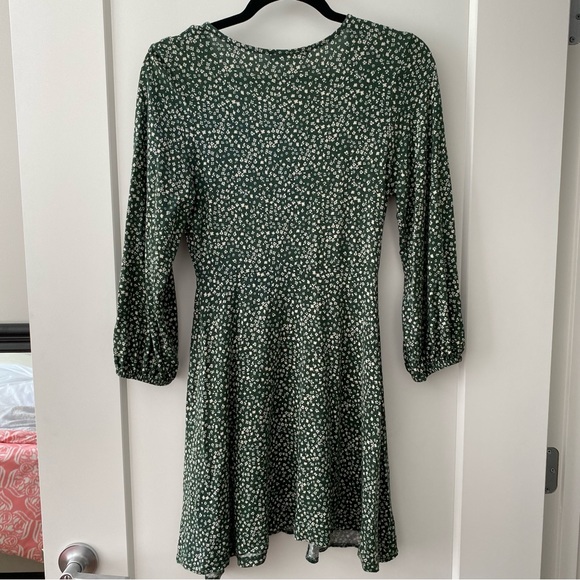 Pull&Bear Green Patterned Dress, Medium - Picture 6 of 10